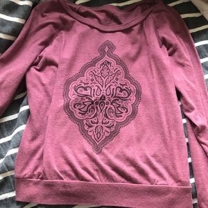 Maroon long sleeve shirt
